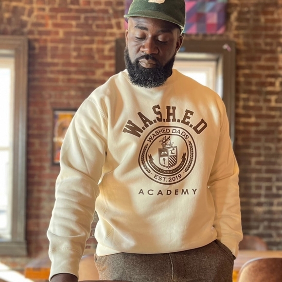 Washed Dads Academy Seal Mens Crewneck Sweatshirt | Size XL Mens - Picture 5 of 6